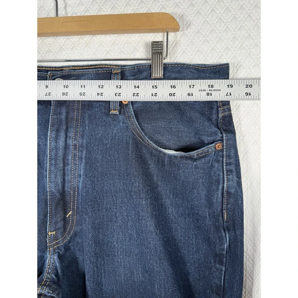 Levi's 550 Mens Fits 38x32 Blue Dark Wash Relaxed Fit Straight‎ Leg Denim Jeans